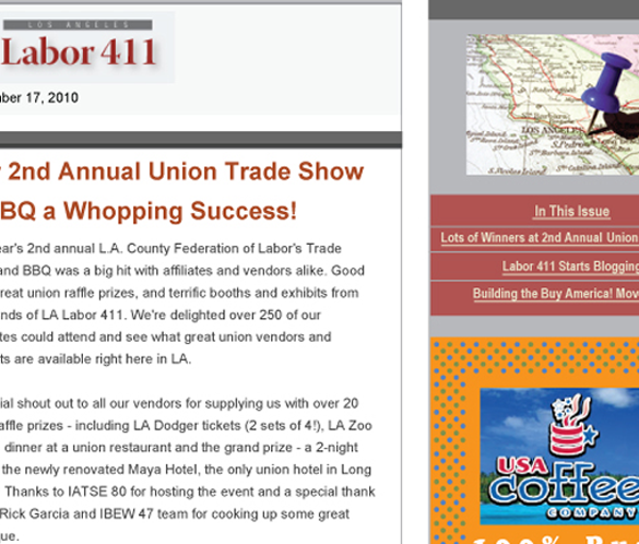 Labor411 Constant Contact eNewsletter