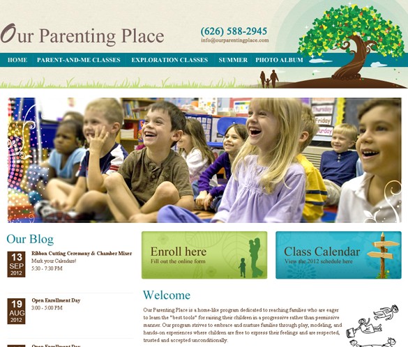 Our Parenting Place Home Page thumb