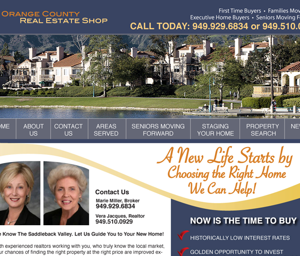 Orange County Real Estate Shop Home Page thumb